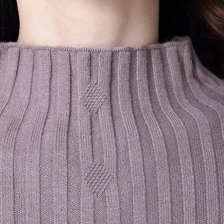 チェック切り替えニットワンピース 3色展開