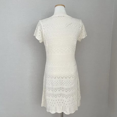 クロップトップ ニットワンピース 2色展開