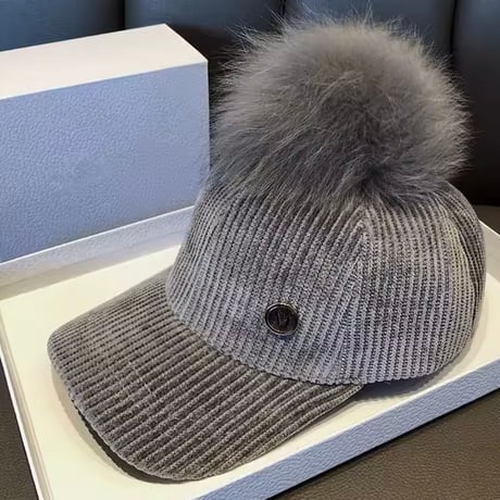 コーデュロイポンポンキャップ 4色展開