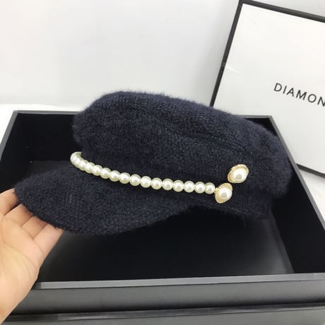 パールラインウールキャスケット 2色展開