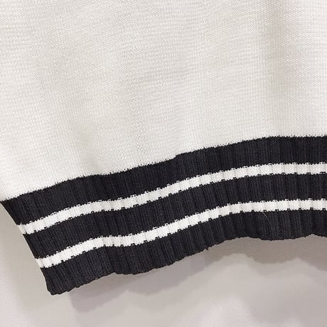 Vネックストライプライン セットアップ 2色展開