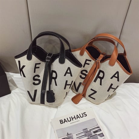 アルファベット キャンバスバッグ 3色展開