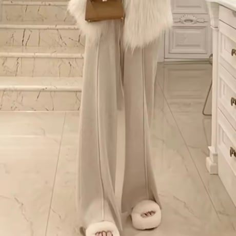 ウールストレートタックパンツ 2色展開