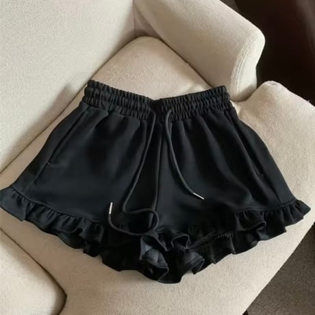 フリルスウェットショートパンツ 3色展開