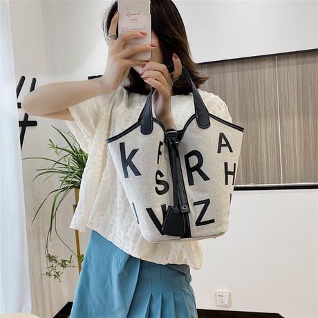 アルファベット キャンバスバッグ 3色展開