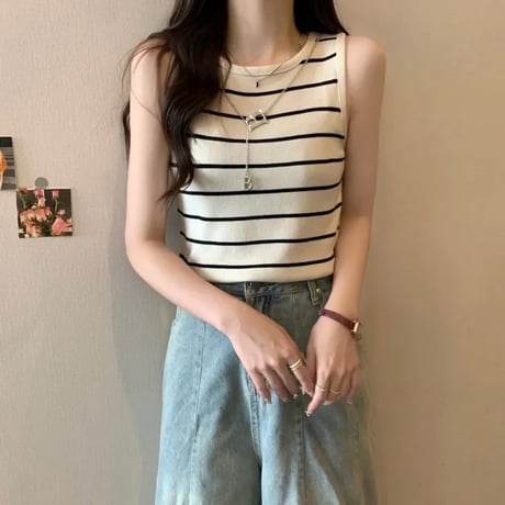 シルバーチェーン タンクトップ 5色展開