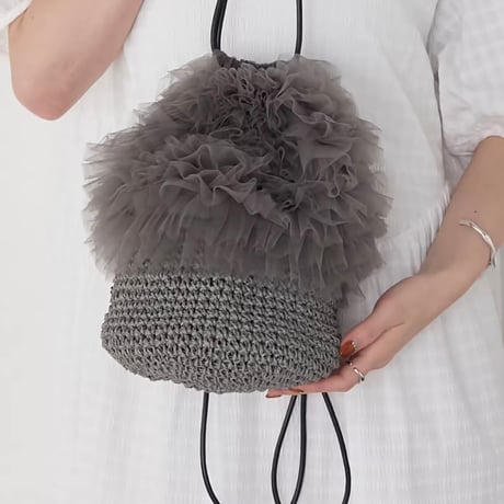 チュールバケットバッグ 4色展開