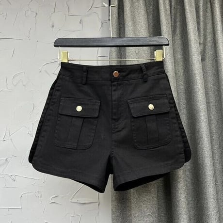 ゴールドボタンポケット フレアパンツ 4色展開