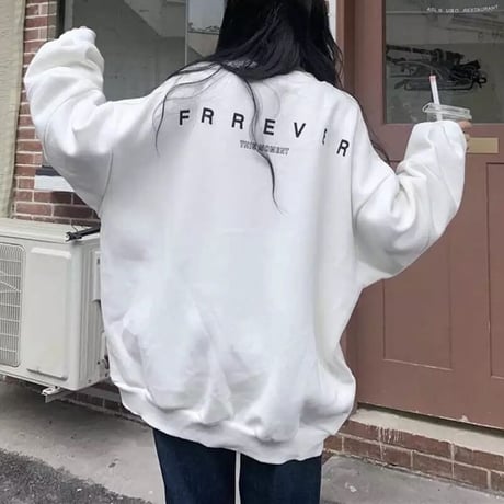 バックロゴ ラビットスウェットトップス 3色展開