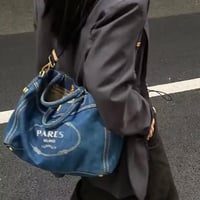 PARISデニムトートバッグ