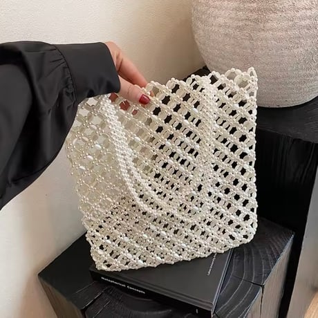 ビーズトートバッグ 2色展開