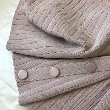 リブニットノースリーブパンツ セットアップ 4色展開