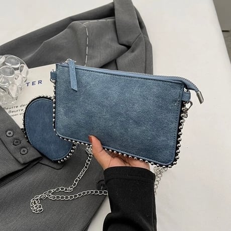 シルバーリベット ダブルバッグ 4色展開