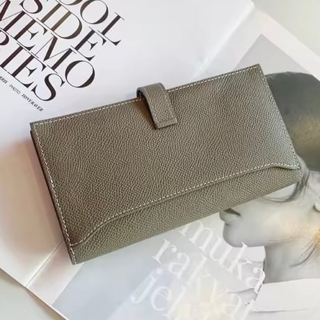 バックルレザー長財布 3色展開