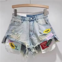ワッペンダメージショートパンツ 4色展開