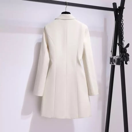 ウエストリボン プリーツトレンチワンピース 3色展開