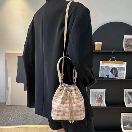 ハートステッチ ポシェットバッグ 3色展開
