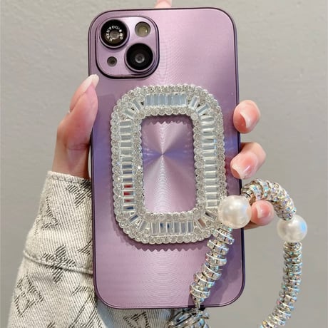 ビジューパールチェーンiPhoneケース 4色展開