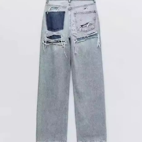 バッククラッシュデニムパンツ