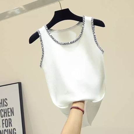 ロゴ サマーニット タンクトップ 2色展開