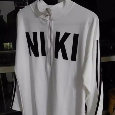 ロゴジッパー オーバーワンピース 2色展開
