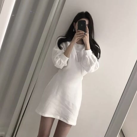 バックスリット スウェットワンピース 3色展開