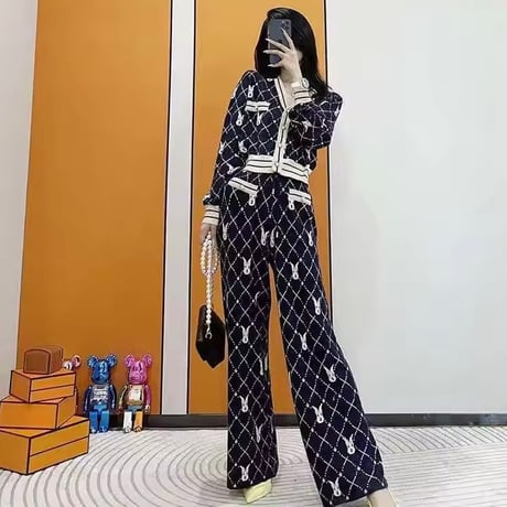 ラビットクロスニットセットアップ 2色展開