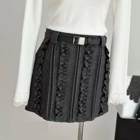 フリルウールスカート 2色展開
