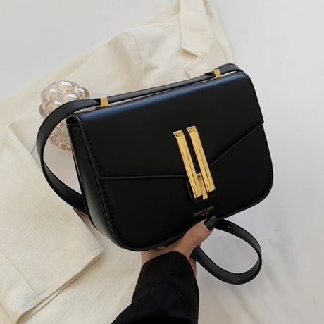 ゴールドバックル Puレザーバッグ 5色展開