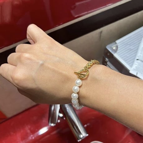 チェーンパール ブレスレット 2色展開