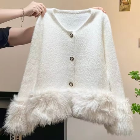 フォックスファーカーディガン 2色展開