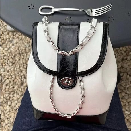 エコレザー チェーンバックパック 6色展開