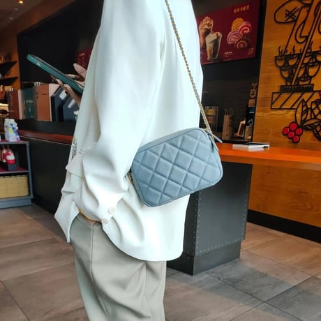 カウレザーキルティング チェーンバッグ 6色展開