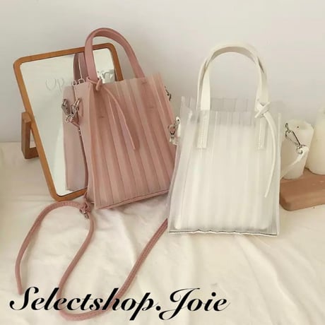 クリアストライプ バッグ 4色展開