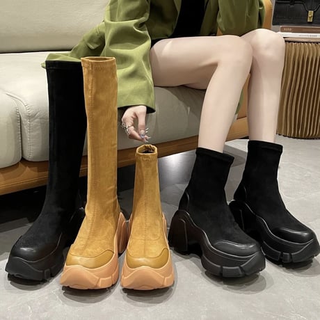 【ロング丈.ショート丈】ゴアソール ソックスブーツ 2色展開