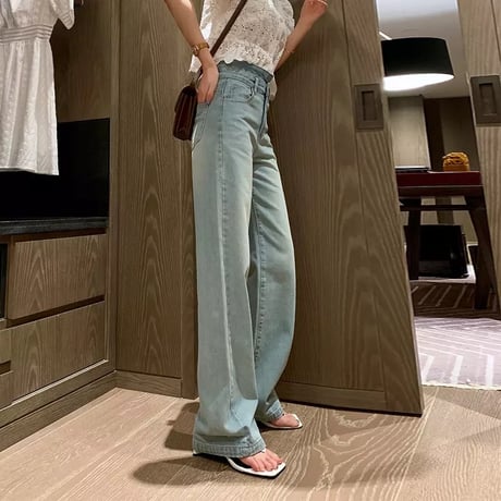 ストリートワイドデニムパンツ
