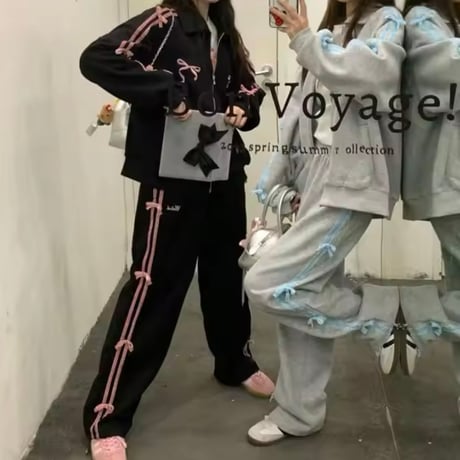 リボンラインセットアップパンツ 3色展開