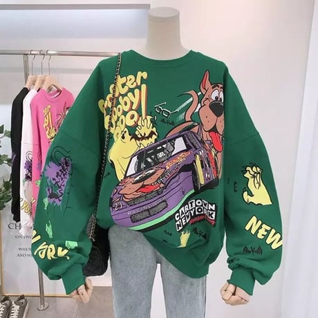 コミックプリント オーバースウェット 7色展開