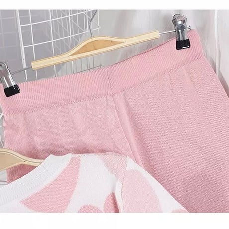 パールハート サマーニットセットアップ 2色展開