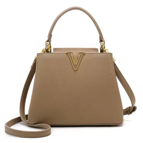 Vバックルレザー2wayバッグ 4色展開