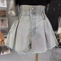 フレアデニムショートパンツ 2色展開
