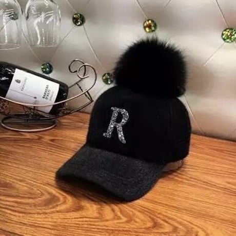 Rロゴ ポンポン ウールキャップ 3色展開