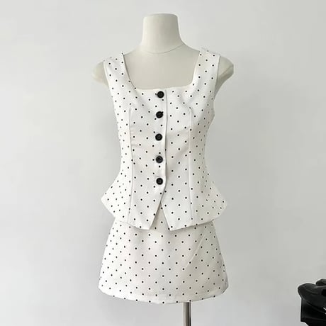 シングルブレストドット セットアップ