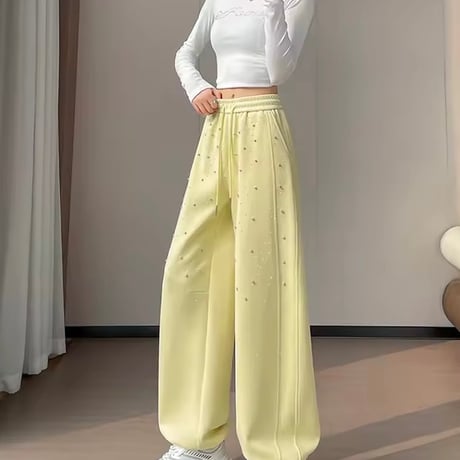 ビジュースウェットパンツ 4色展開