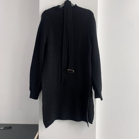 サイドスリット ウエストベルトワンピース 3色展開
