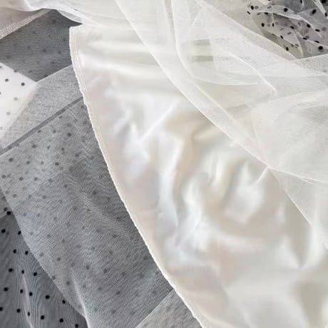 ブラックレースドットスカート 4色展開
