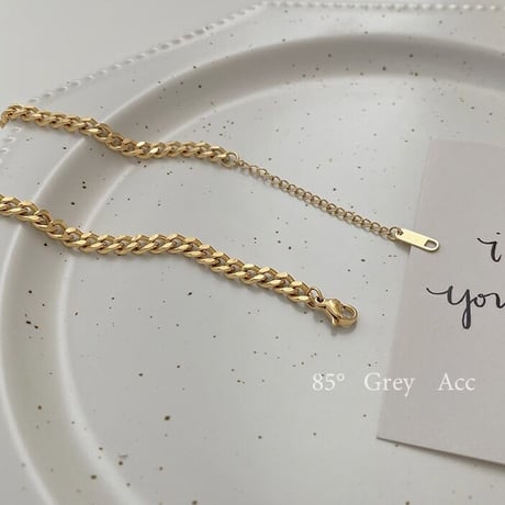 Bモチーフ チェーンストラップネックレス 2色展開