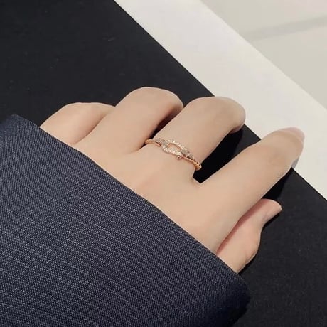 【Silver925】ジルコニアモチーフ リング 3色展開