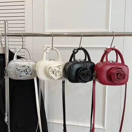 ローズデザインレザーバッグ 4色展開