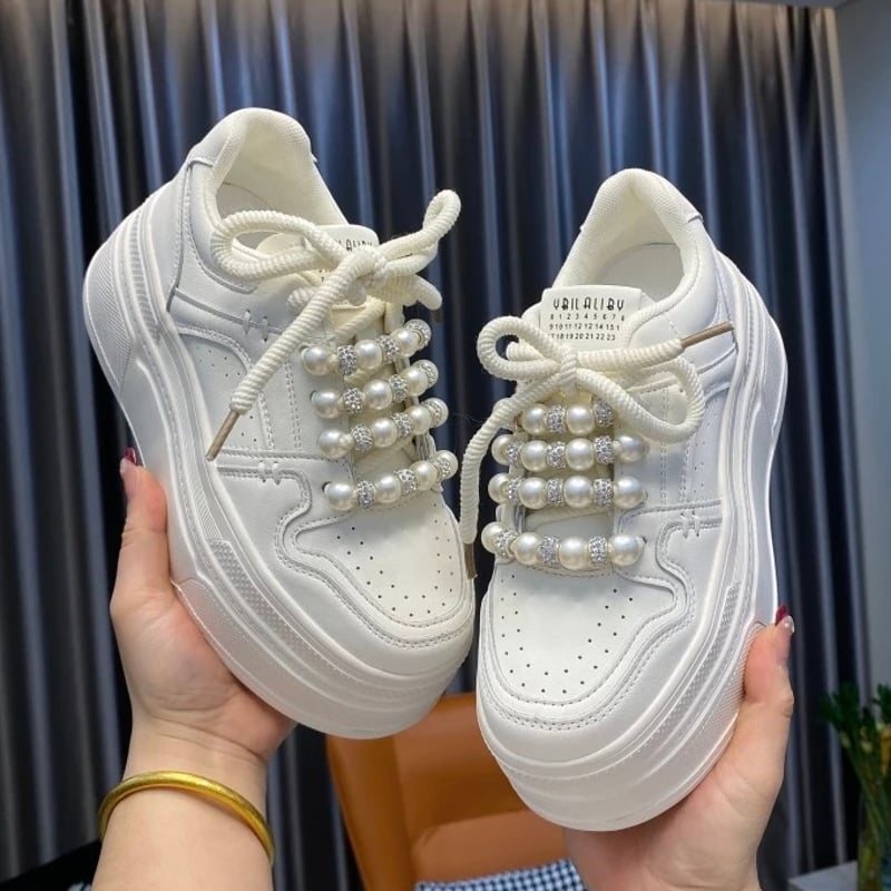 パールレースアップ ハイソールスニーカー | Selectshop.Joie